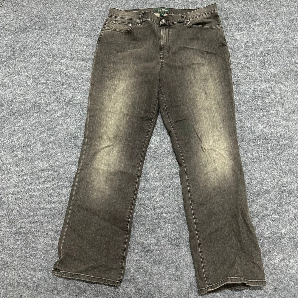 Lauren Ralph Lauren Jeans Womens Size 14 Brown Faded Straight Leg Casual Denim